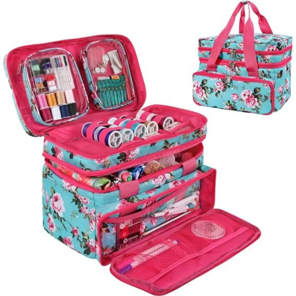 SINGER Sewing Accessories Organizer (Bag Only) – Double Layer Portable Sewing